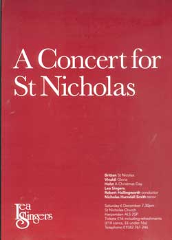 Concert for St Nicholas - Poster